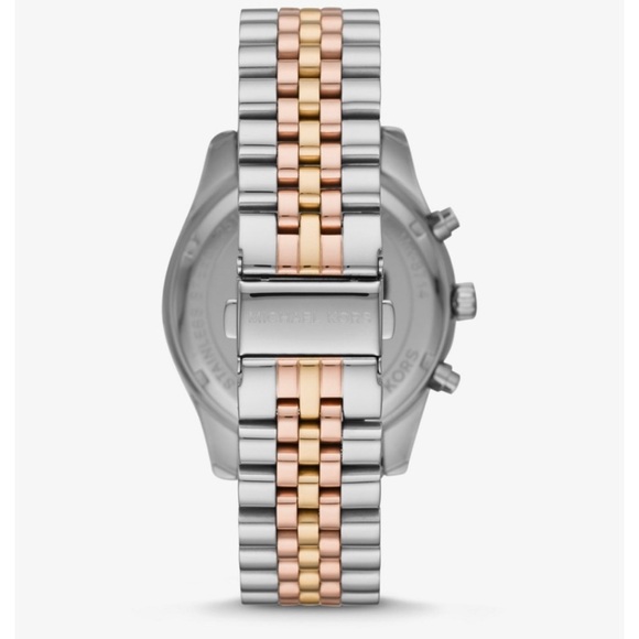 Unisex MICHAEL KORS Lexington Tri-Tone Watch MK8714 WITH GIFT BOX - Picture 3 of 9